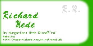 richard mede business card